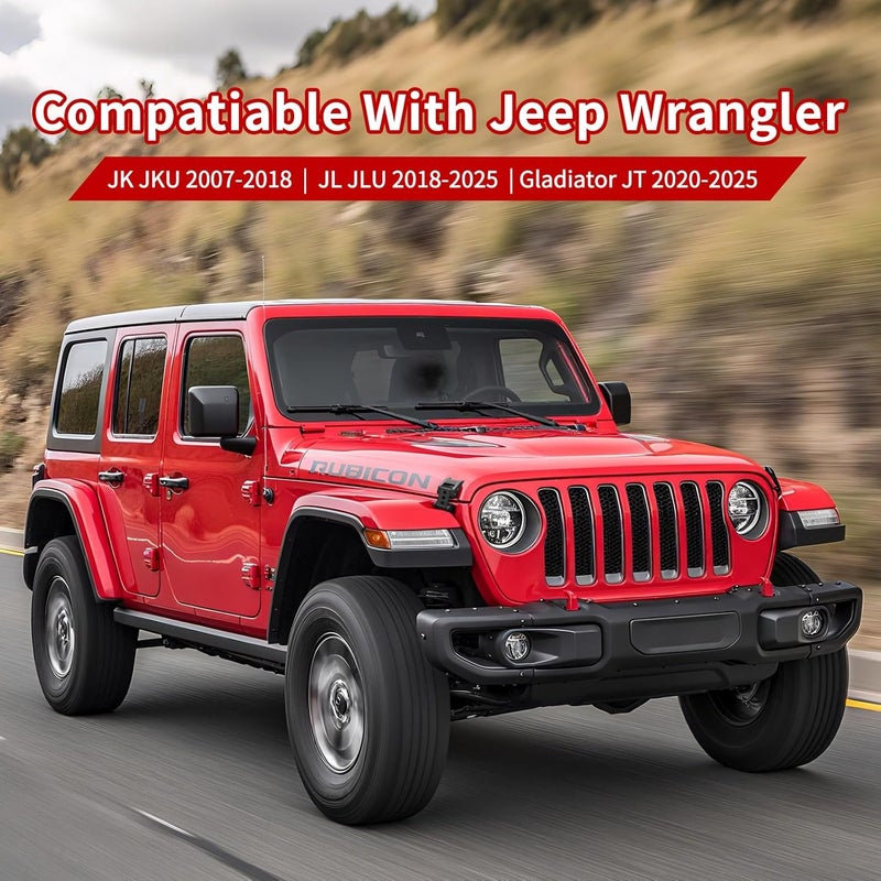 Averlongaz Hood Latches Compatible with Jeep Wrangler JK JKU 2007-2018, JL JLU 2018-2025, Gladiator JT 2020-2025 1 Pair (Black) - Image 3
